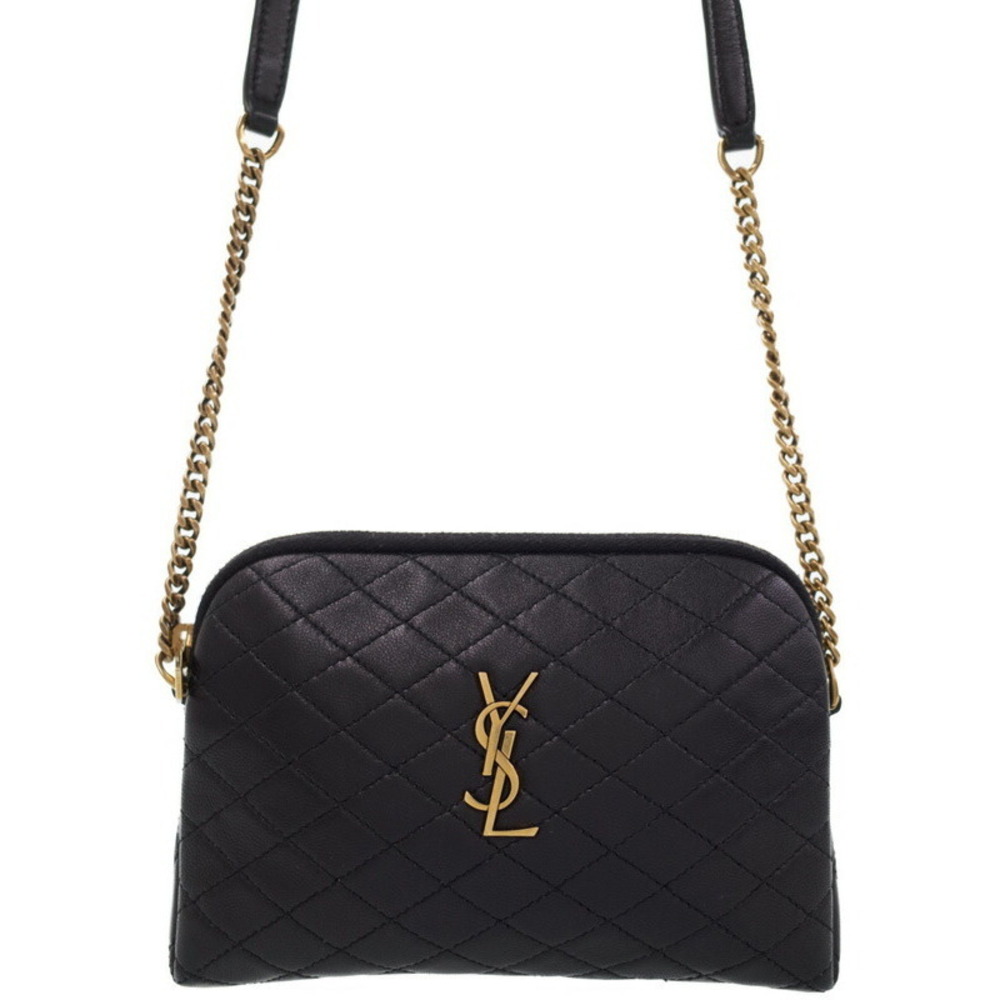 SAINT LAURENT Paris Saint Paris Gay Quilted Chain Clutch Shoulder Bag - Picture 1 of 9